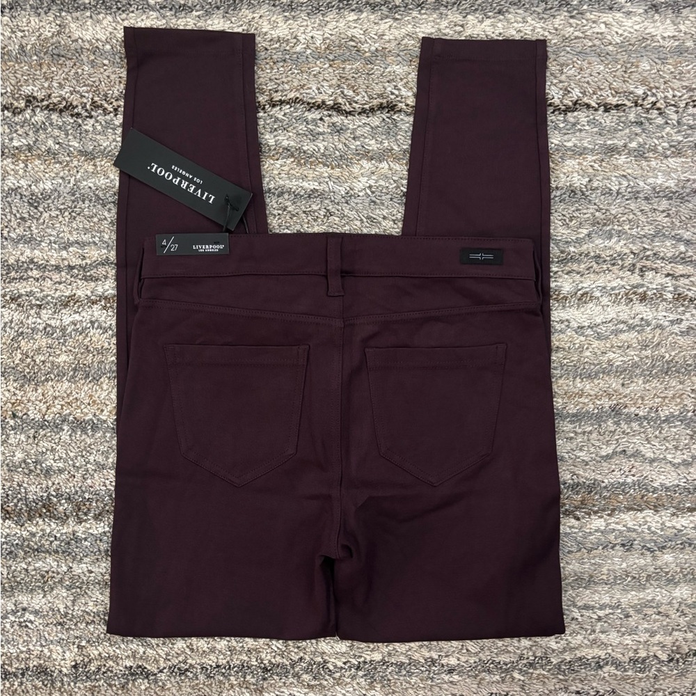 Liverpool Skinny Jeans In Aubergine Sz 4/27 NWT | Liverpool Mid Rise Skinny NEW- - Picture 11 of 13